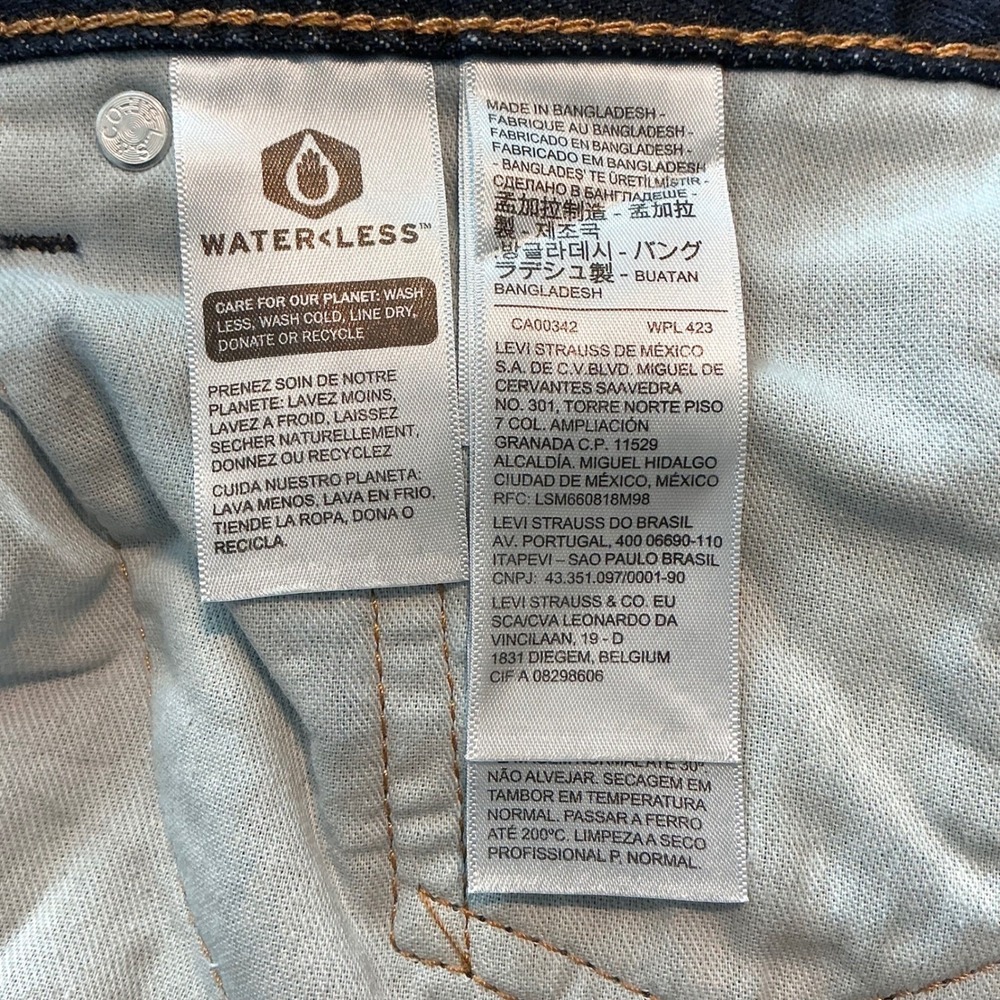 Levis 550 Relaxed Fit Jeans Men's 38x30 Dark Wash Straight Leg Denim Pants - Picture 6 of 12